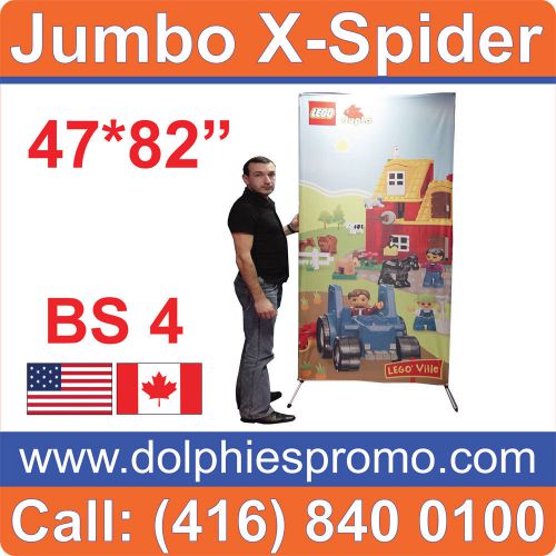 47&#034; WIDE X Jumbo Banner Graphic Display Pop Up Booth Stand Trade Show Tripod