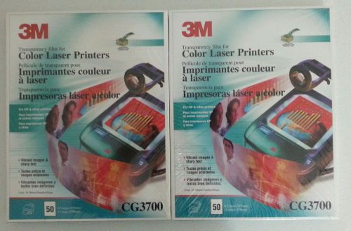 Transparency Film For Color Laser Printers 100 Sheets 3M CG3700 Two 50 Packs