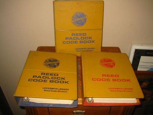 RARE VINTAGE Locksmith 1978 -1988  REED PADLOCK CODE Book VOL 1 ,4.&amp; 5