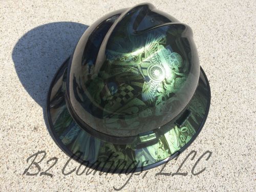 Msa v-gard hard hat fas-trac chameleon gold/green/indigo naughty boy osha/csa for sale