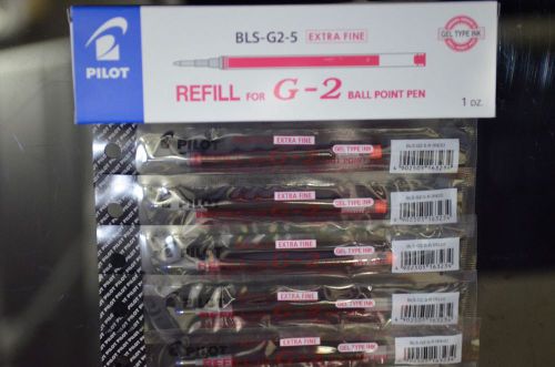 Pilot G2 Refill 0.5mm roller gel ink ball pen Red BLS-G2-5 12pcs