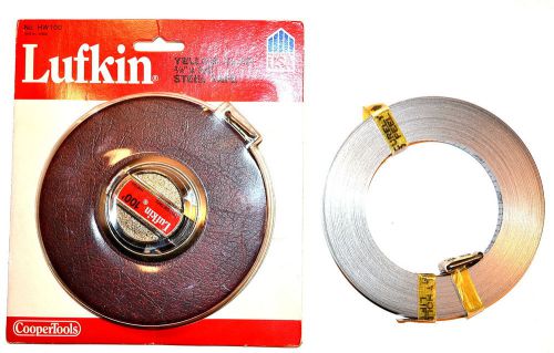 NOS Lufkin USA 3/8&#034; x 100&#039;  STEEL TAPE MEASURE c/w  REPLACEMENT TAPE #HW100 $150
