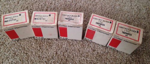 Lot of 5 cutler hammer contact block inc. 10250t51 a4 -- free shipping!!! for sale