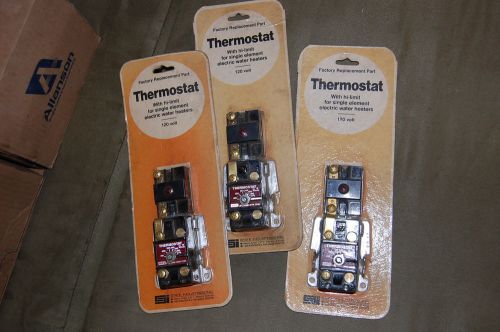 Bulk lot 3 new state water heater thermostat w/high limit single element 120v for sale