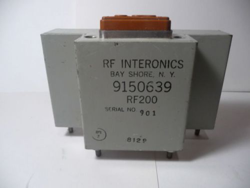 RF INTERONICS FILTER,RADIO FREQUENCY  RF200 US ARMY 9150639 5915-00-824-7975