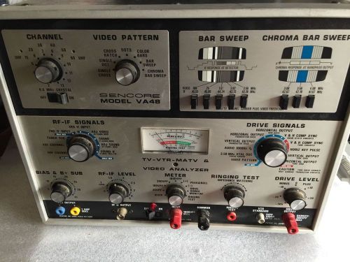 Vintage Sencore Model VA48 TV-VTR-MATV &amp; Video Signal Analyzer For PARTS