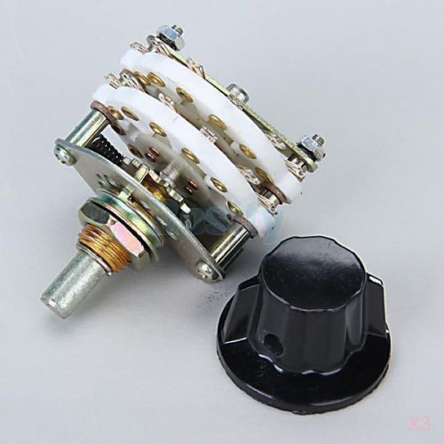 3x 4 pole 5 position throw 4p-5t ceramic rotary switch for rf power applications for sale
