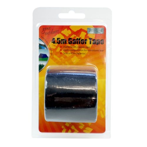 5cmx 4.5m Gaffer Tape Roll Easy Tear Original Black Finish Duck Duct New