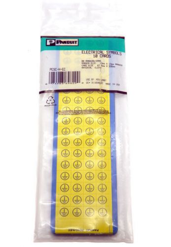Panduit Electrical Symbol Safety Function .51&#034; x .51&#034; Black / Yellow 680-Pack