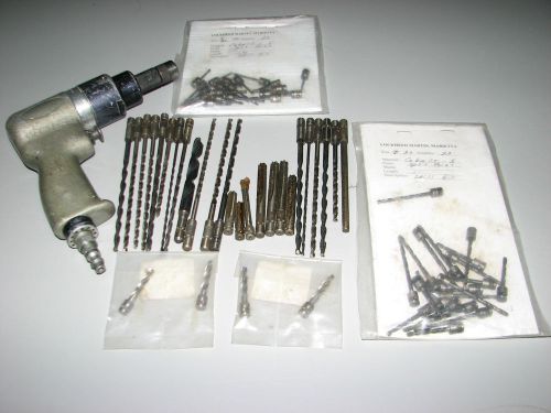 Dotco Drill Motor With Bits &amp; Reamers-Aircraft, Aviation Tools