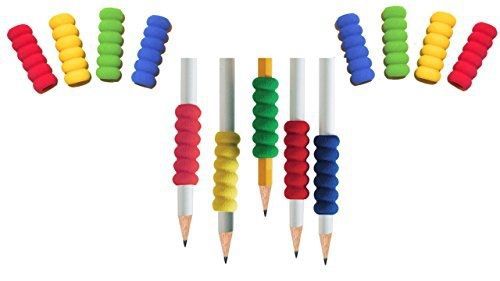8pc Pencil Grips, Soft Cushioned Foam, Assorted Colors
