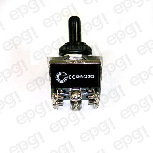 TOGGLE SWITCH MOMENTARY DPDT 6P C/O (ON)-OFF-(ON) SCREW w/BOOT CVR#661851/665001