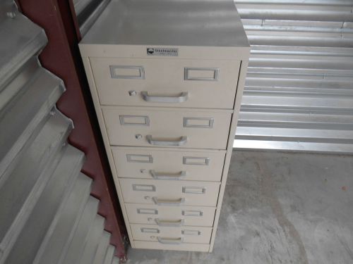 Steelmaster 6 drawer card file cabinet / 2600 series globe weis / mmf industries for sale