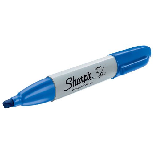 Sharpie permanent markers broad chisel tip 12-pack blue (38203) for sale