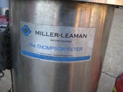 Miller Leaman Thompson Water Filter , Stainless Steel With Series 70 Bray Valve