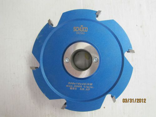 Schuco 282560 routing router blade stack 1-9/16&#034; bore 200mm x 16mm x 40m new for sale