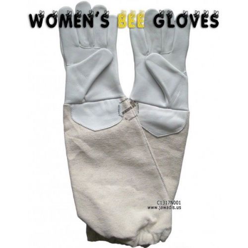 Medium Womens Genuine Cowhide Leather Gloves for Beekeeping Beekeepers Gardening