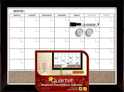 Dry erase magnetic whiteboard calendar corkboard organize office kitchen class for sale