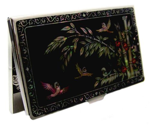 BAMBOO_NAME CARD HOLDER CASE_CREDIT CARD HOLDER CASE_MOTHER OF PEARL
