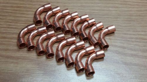 Lot 50x HVAC Copper Fitting 90 Degree Elbow CXC Close Ruff 1/4&#034; OD