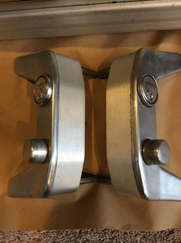 2 von duprin 3327a 3&#039; exit device clear anodized us26d finish used with 386 trim for sale
