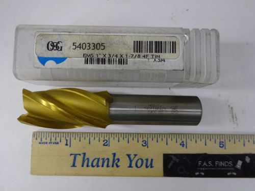 Osg 5403305, hss tin coated, 4 flute, single end mill, 3/4&#034; shk, made in usa for sale