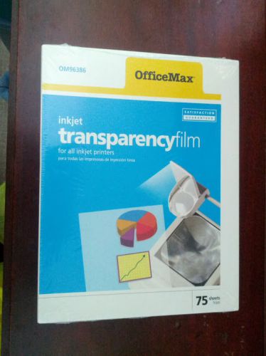 Office Max 75 sheets Transparency Film  INK JET Film OM96386 Factory Sealed
