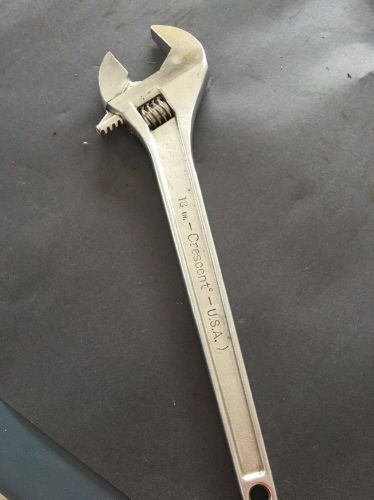 18 inch crescent wrench with chrome finish  made in the usa  2-1/16&#034; opening for sale