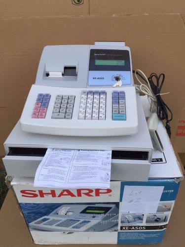 Sharp electronic cash register xe-a505 w/ bar code scanner works good!!  lot 2 for sale