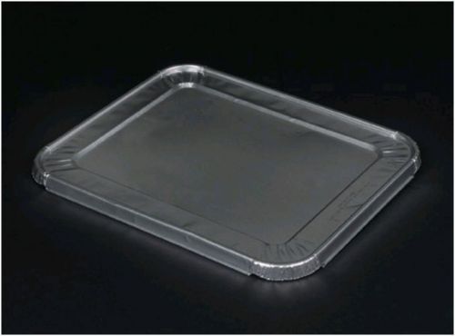 Durable 8200-100 Aluminum Food Containers Lids  13&#034; x 10.5&#034; Half Size Lot of 100