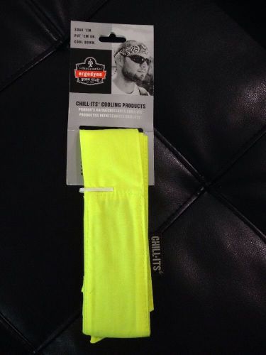 Chill-its evaporative cooling head bandana with cooling towel yellow ergodyne for sale