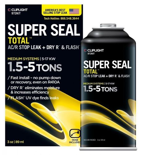 CLIPLIGHT (972Kit) Super Seal TOTAL Stop Leak+Dry R &amp; Flash 1.5-5.0 Ton - NEW