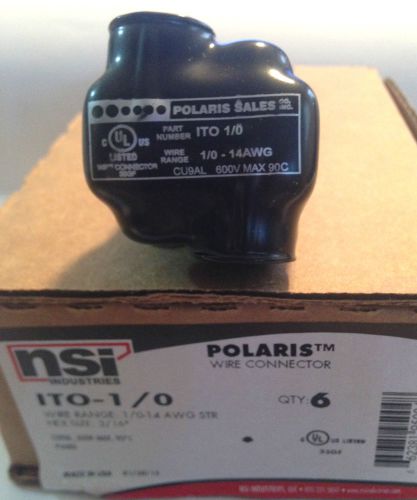 Nsi polaris - ito 1/0 multi cable connector block insulated lug 1/0 - 14 awg for sale
