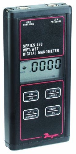 Dwyer Series 490 Wet/Wet Handheld Digital Manometer, 0-15.00 psi Range