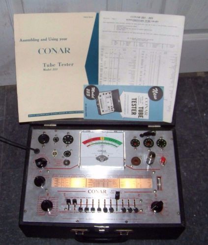 Conar 223 Vacuum/Radio/Amp/Amplifier tube tester/Checker with Manual NICE!