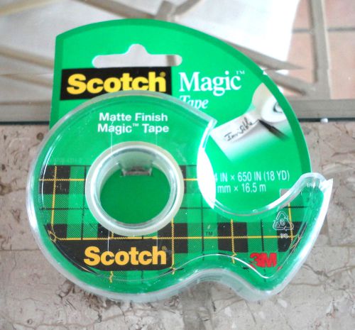 Lot of 10 3M Scotch Magic Tape Matte 1/2&#039;&#039; x 800&#039;&#039;w/ Dispenser / Office Supplies