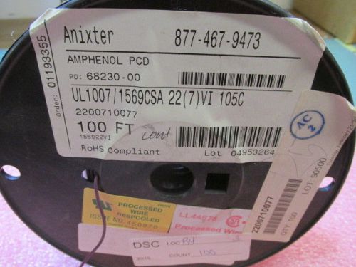 1 pcs anixter ul1007/1569csa 22(7)vi 105c 100&#039; per spool wire for sale