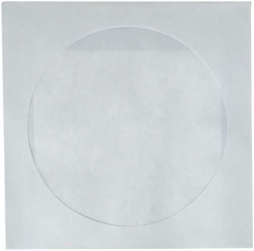 CD DVD White Paper Sleeves with Clear Window 1000 Pack 1 - Pack