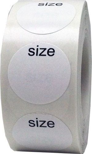 InStockLabels Blank Round Clothing Size Stickers 3/4 Inch 500 Adhesive Sticke...