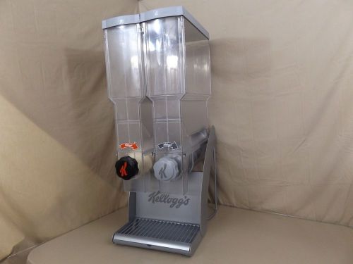 Kelloggs Dual Acrylic Commercial Dry Food Cereal Dispenser Cafeteria Hotel