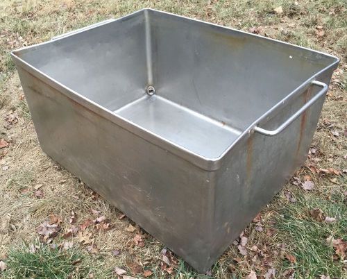 Very heavy duty / gauge stainless steel meat butcher transport vat tub bin for sale