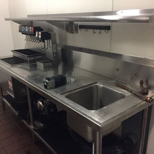 Prep / work table with sink &amp; soda head for sale