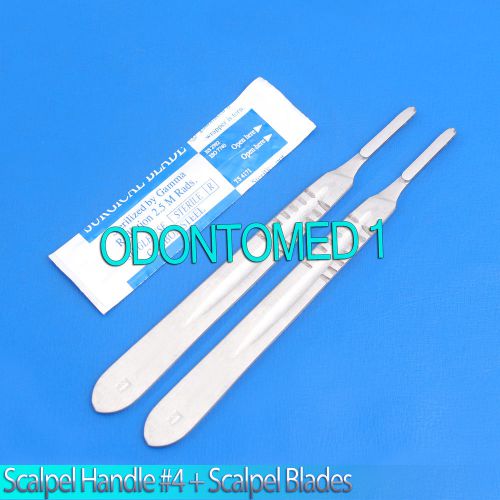 2 SCALPEL KNIFE HANDLE #4 + 20 STERILE SURGICAL BLADE #23