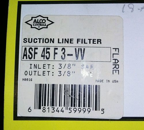 ALCO ASF 45 F 3-VV  3/8&#034; FLARE SUCTION LINE FILTER