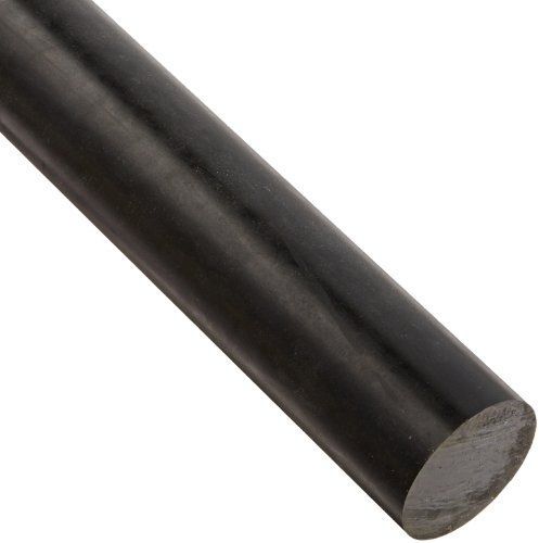 Small Parts Acetal Round Rod, Opaque Black, Meets ASTM D6100, 1/4&#034; Diameter, 5&#039;