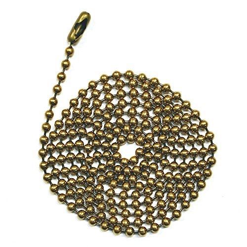 Ball Chain Manufacturing 3 Foot Length Ball Chains, #6 Size, Antique Brown, with