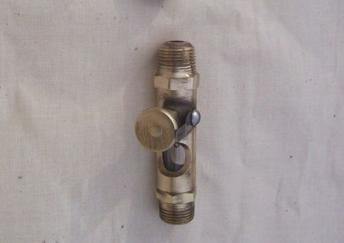 Brass Inline Drip Oiler ... Steam/Hit &amp; Miss Engine....NOS