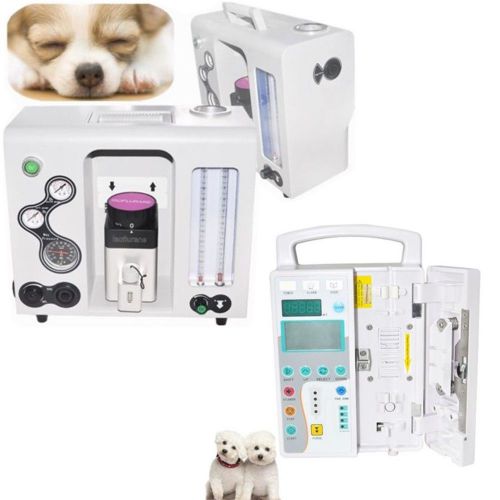 CE Veterinary Animal Anesthesia Machine Isoflurane + Infusion Pump KVO Purge