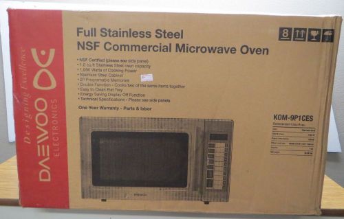 New nsf commercial microwave oven stainless steel 1 cu ft, 1000 watts kom-9pices for sale
