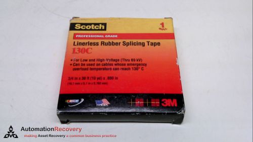 SCOTCH 130C, LINERLESS RUBBER SPLICING TAPE, LOW AND HIGH VOLTAGE,, NEW #226096